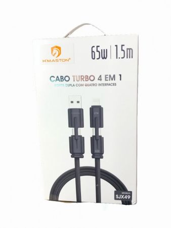 CABO TURBO 4 EM 1 PONTA DUPLA HMASTON 
