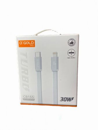 CABO CARREGADOR TURBO LIGHTNING 30W OXGOLD
